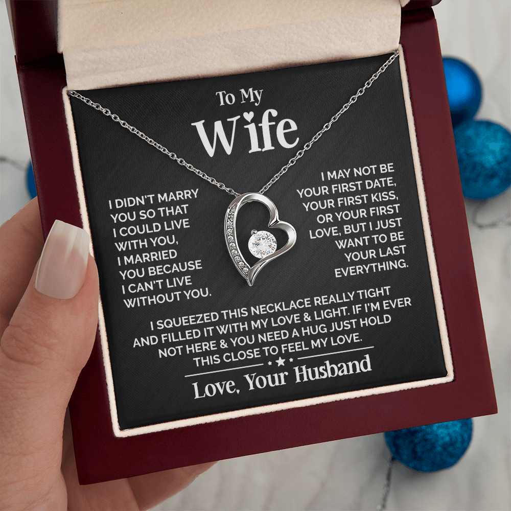 TO MY WIFE FIRST LOVE FOREVER LOVE NECKLACE GIFT SET