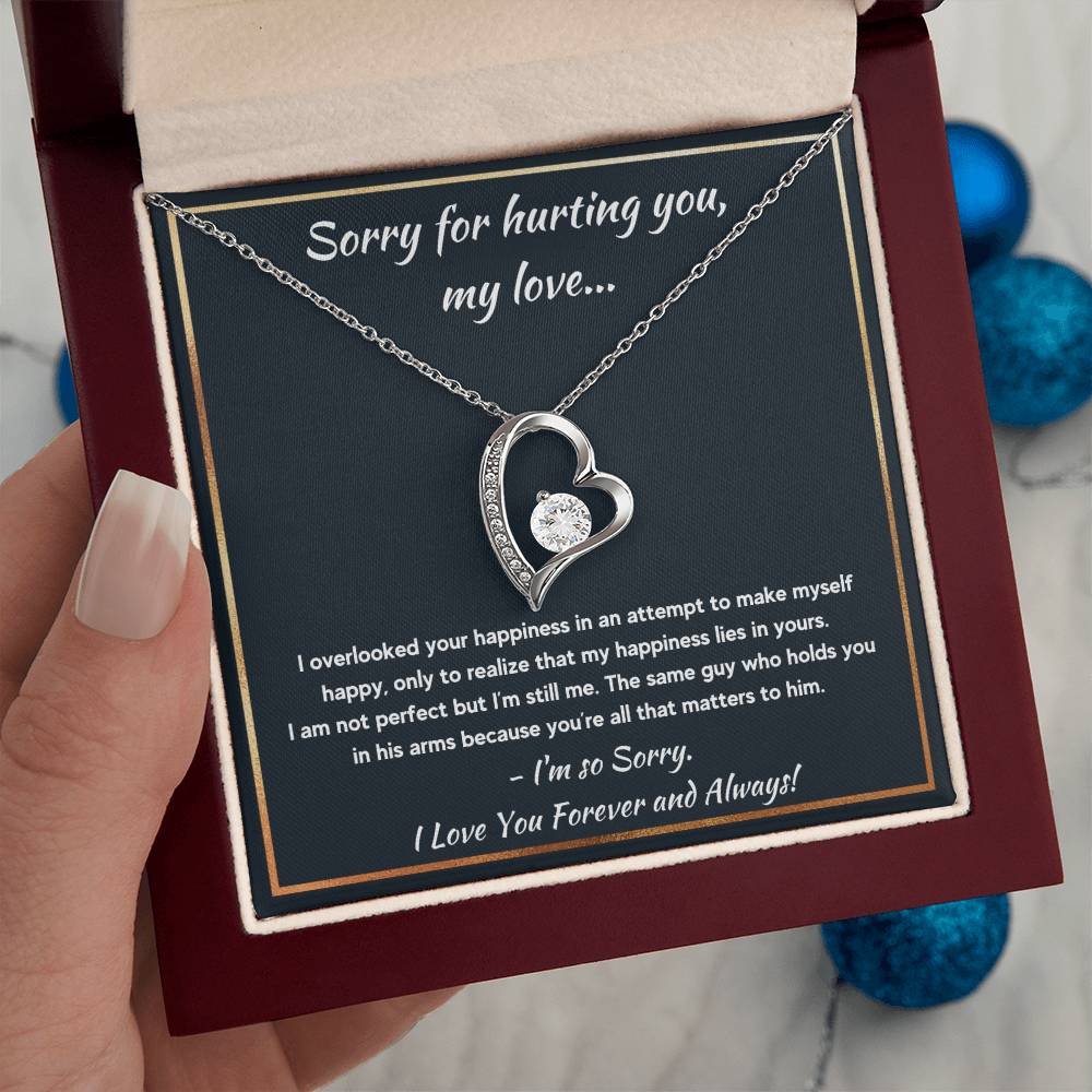 I'M SORRY HAPPINESS FOREVER LOVE NECKLACE GIFT SET