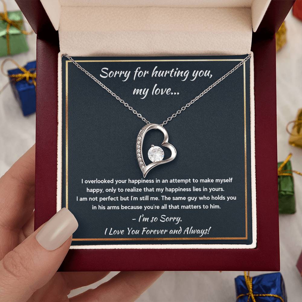 I'M SORRY HAPPINESS FOREVER LOVE NECKLACE GIFT SET