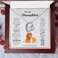 To My Daughter - When you wear this necklace, never forget that I LOVE YOU [ Forever Love ]