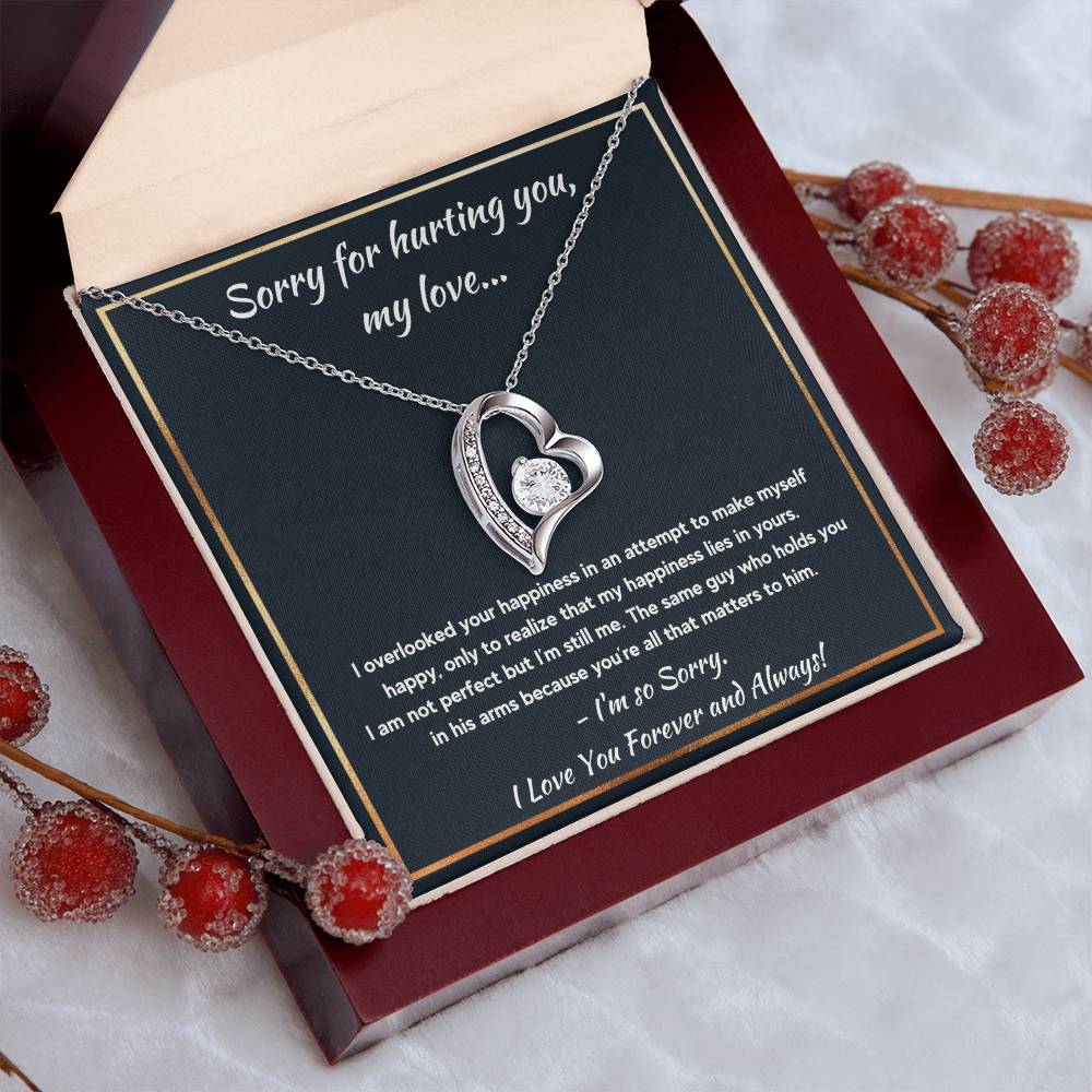 I'M SORRY HAPPINESS FOREVER LOVE NECKLACE GIFT SET
