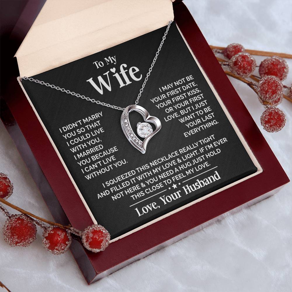TO MY WIFE FIRST LOVE FOREVER LOVE NECKLACE GIFT SET