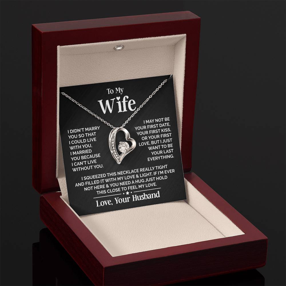 TO MY WIFE FIRST LOVE FOREVER LOVE NECKLACE GIFT SET