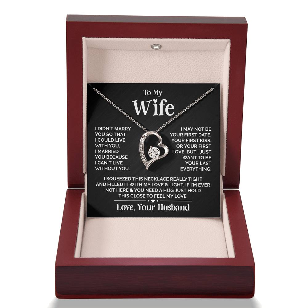 TO MY WIFE FIRST LOVE FOREVER LOVE NECKLACE GIFT SET