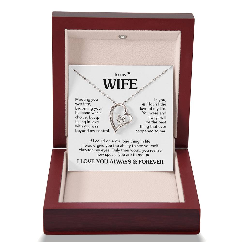 TO MY WIFE CHOICE FOREVE LOVE NECKLACE