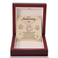 HAPPY ANNIVERSARY LAST EVERYTHING FOREVER LOVE NECKLACE