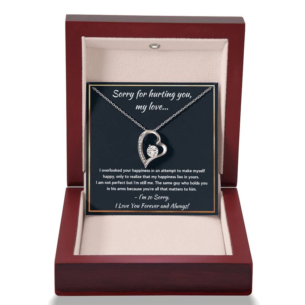I'M SORRY HAPPINESS FOREVER LOVE NECKLACE GIFT SET