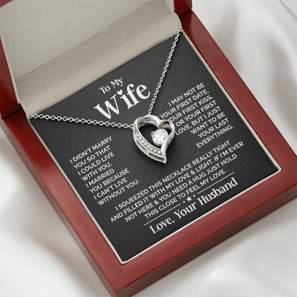 TO MY WIFE FIRST LOVE FOREVER LOVE NECKLACE GIFT SET