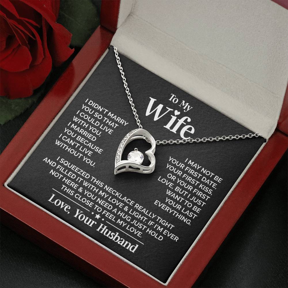 TO MY WIFE FIRST LOVE FOREVER LOVE NECKLACE GIFT SET