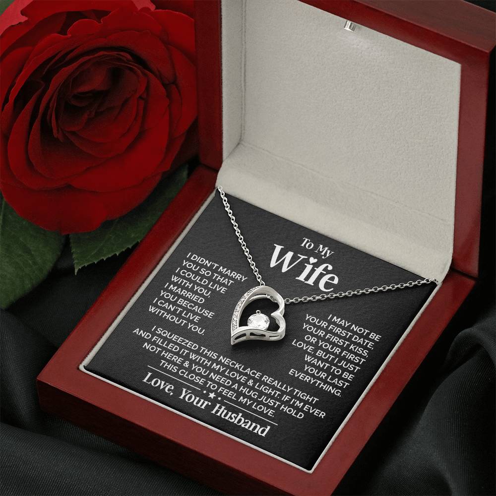 TO MY WIFE FIRST LOVE FOREVER LOVE NECKLACE GIFT SET