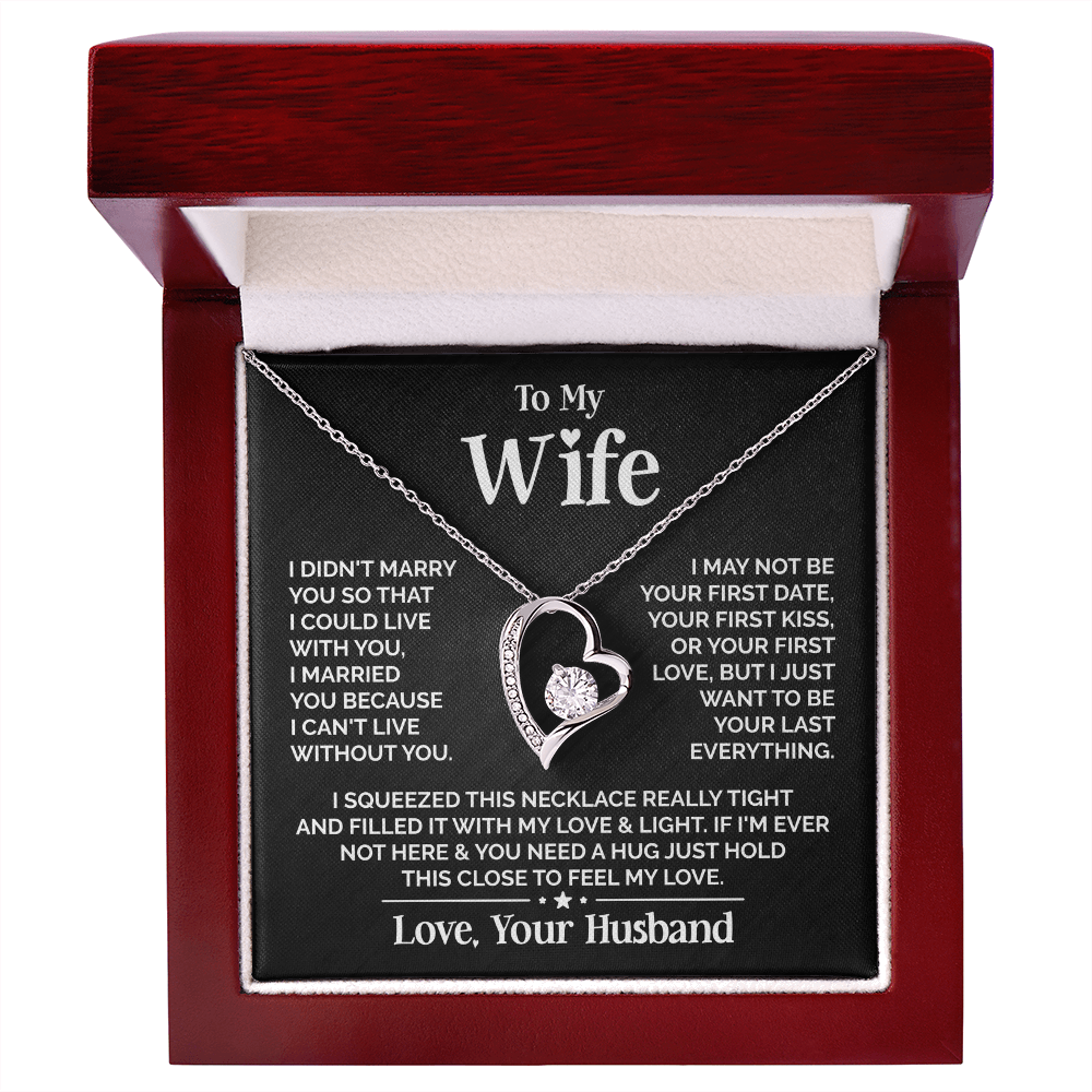 TO MY WIFE FIRST LOVE FOREVER LOVE NECKLACE GIFT SET