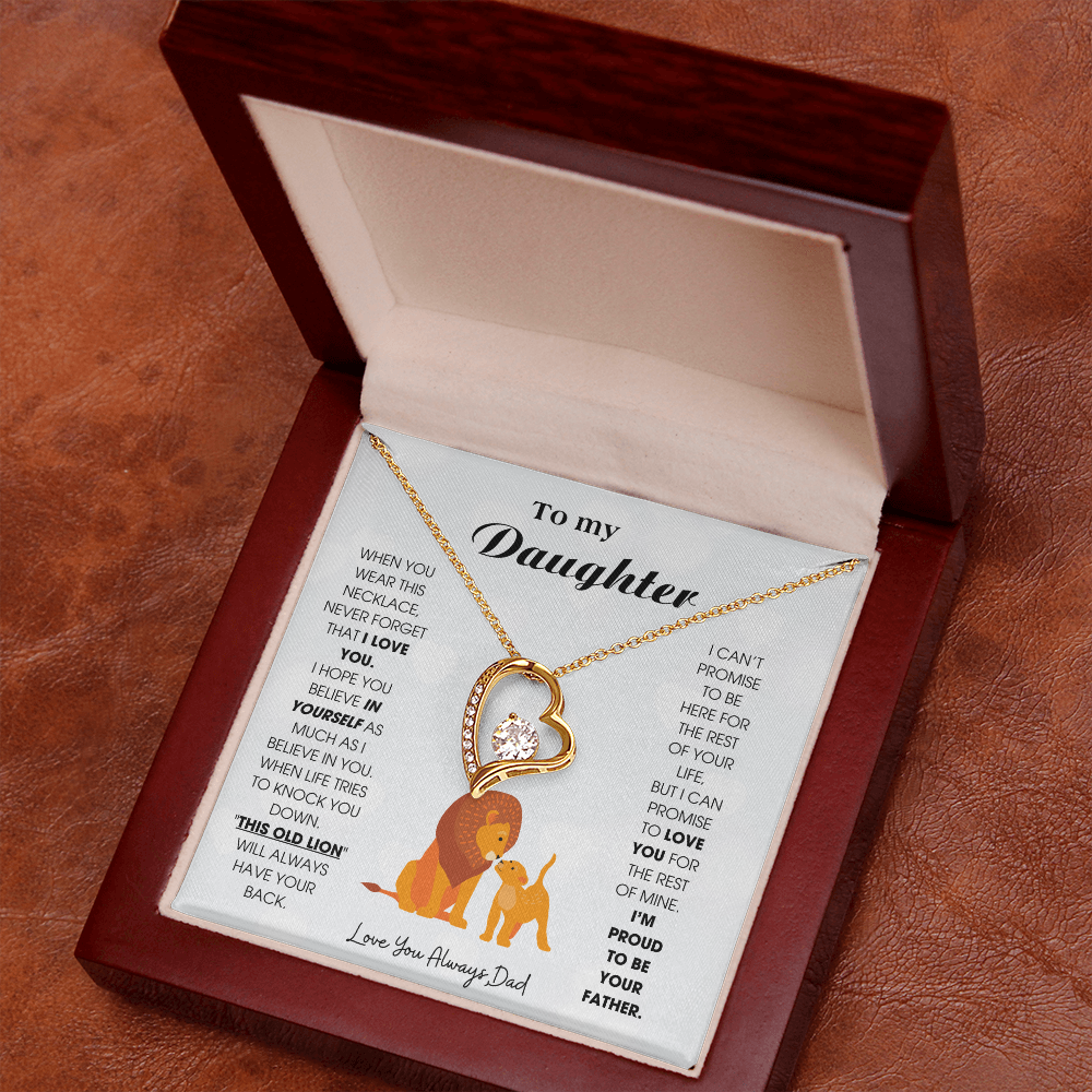 To My Daughter - When you wear this necklace, never forget that I LOVE YOU [ Forever Love ]