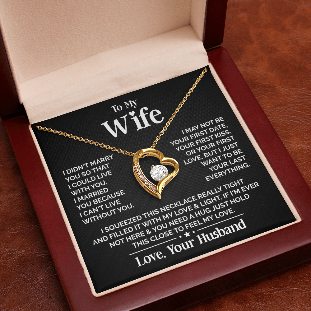 TO MY WIFE FIRST LOVE FOREVER LOVE NECKLACE GIFT SET