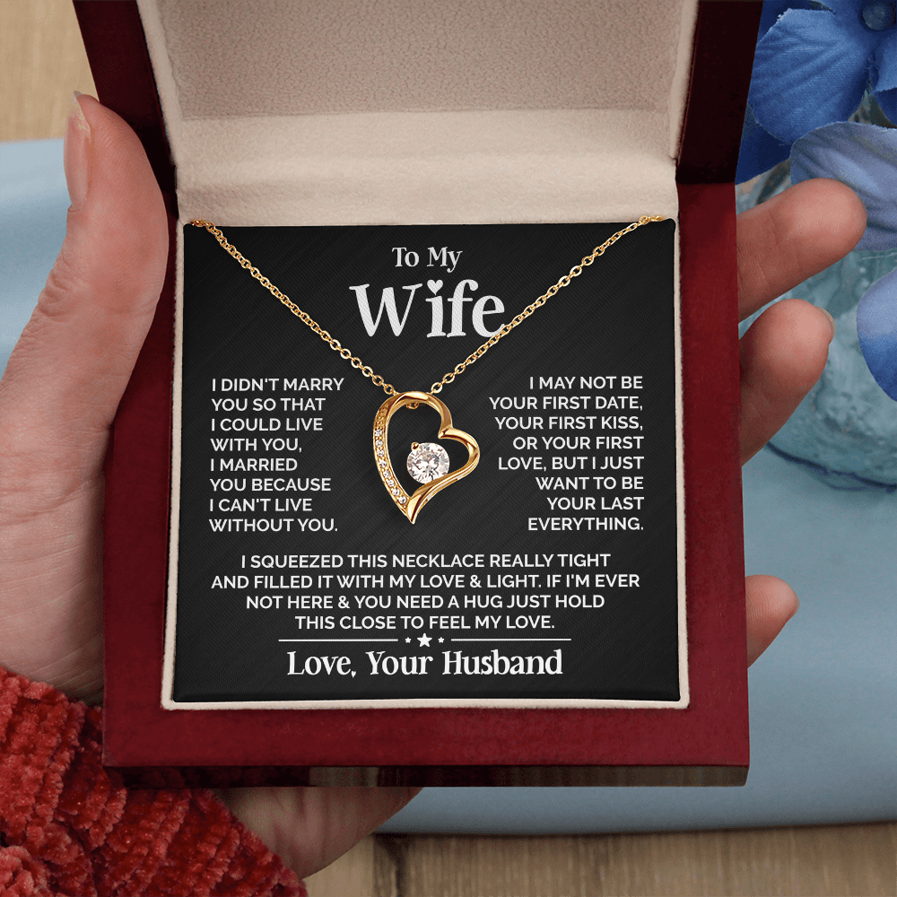 TO MY WIFE FIRST LOVE FOREVER LOVE NECKLACE GIFT SET