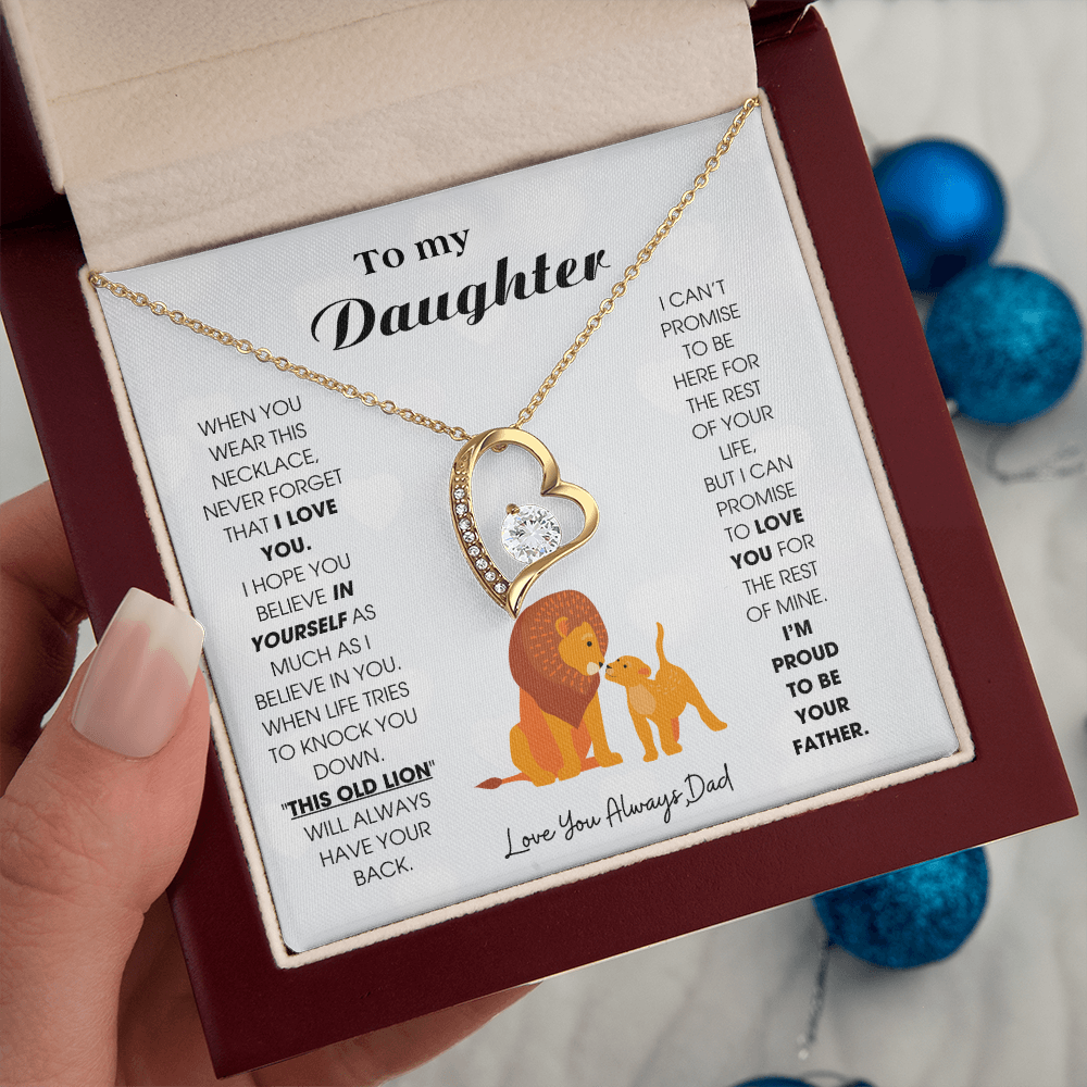 To My Daughter - When you wear this necklace, never forget that I LOVE YOU [ Forever Love ]