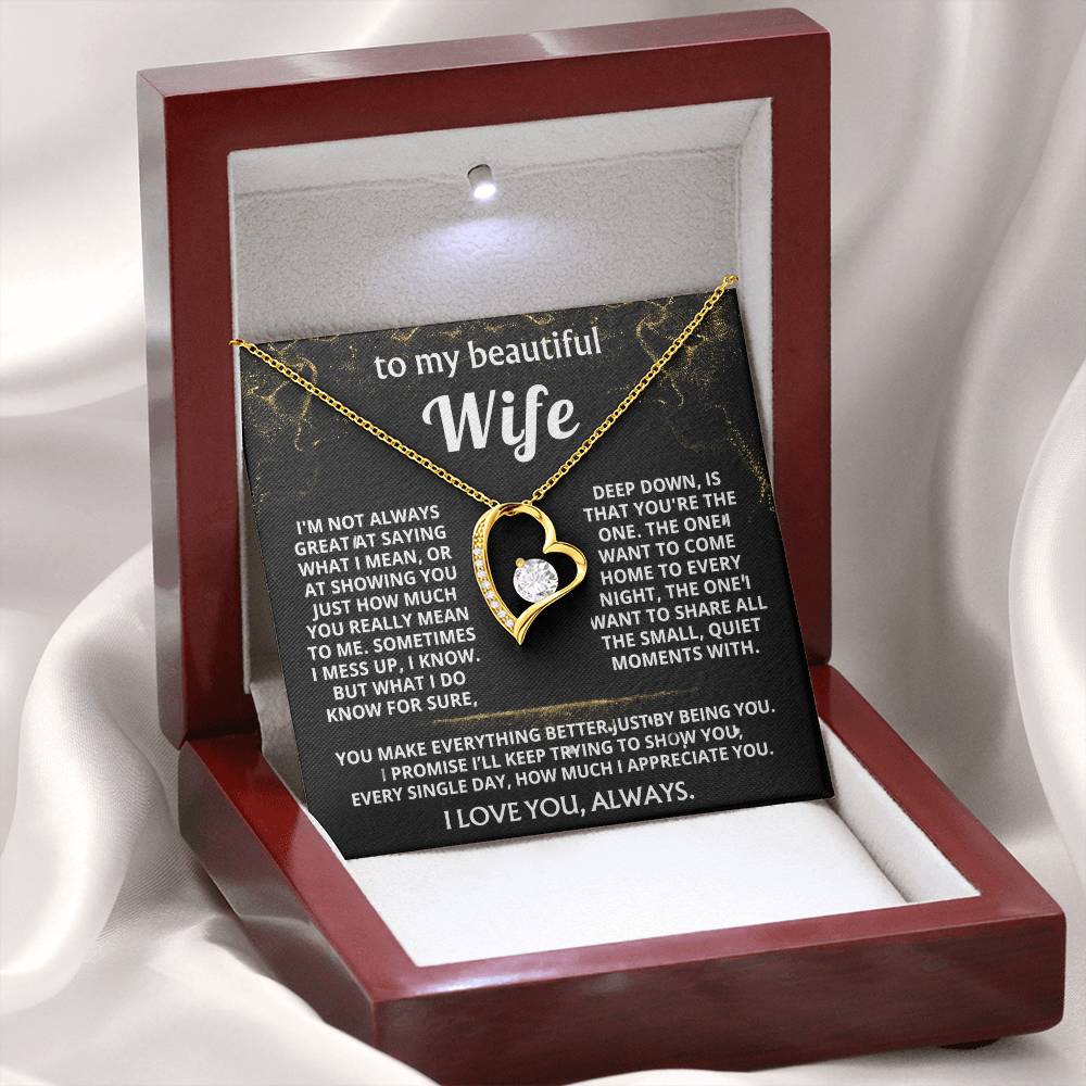 To My Wife, You make my world better.