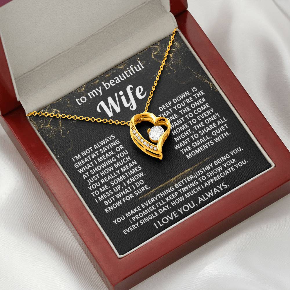 To My Wife, You make my world better.