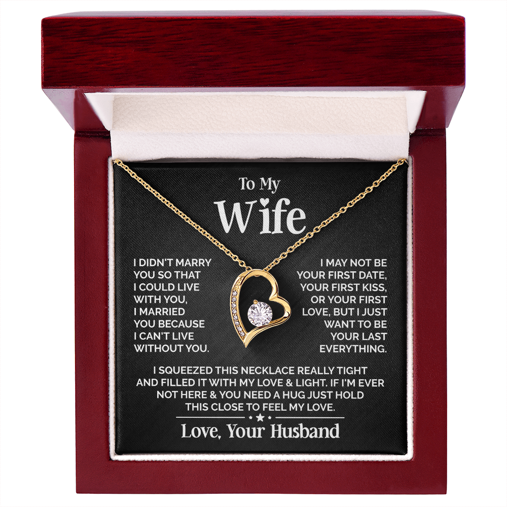 TO MY WIFE FIRST LOVE FOREVER LOVE NECKLACE GIFT SET