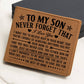 TO MY SON SKIES BLACK LEATHER WALLET