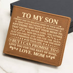 TO MY SON PROMISE YELLOW LEATHER WALLET