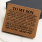 TO MY SON PROMISE BLACK LEATHER WALLET