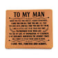 TO MY MAN INSPIRATION BLACK LEATHER WALLET