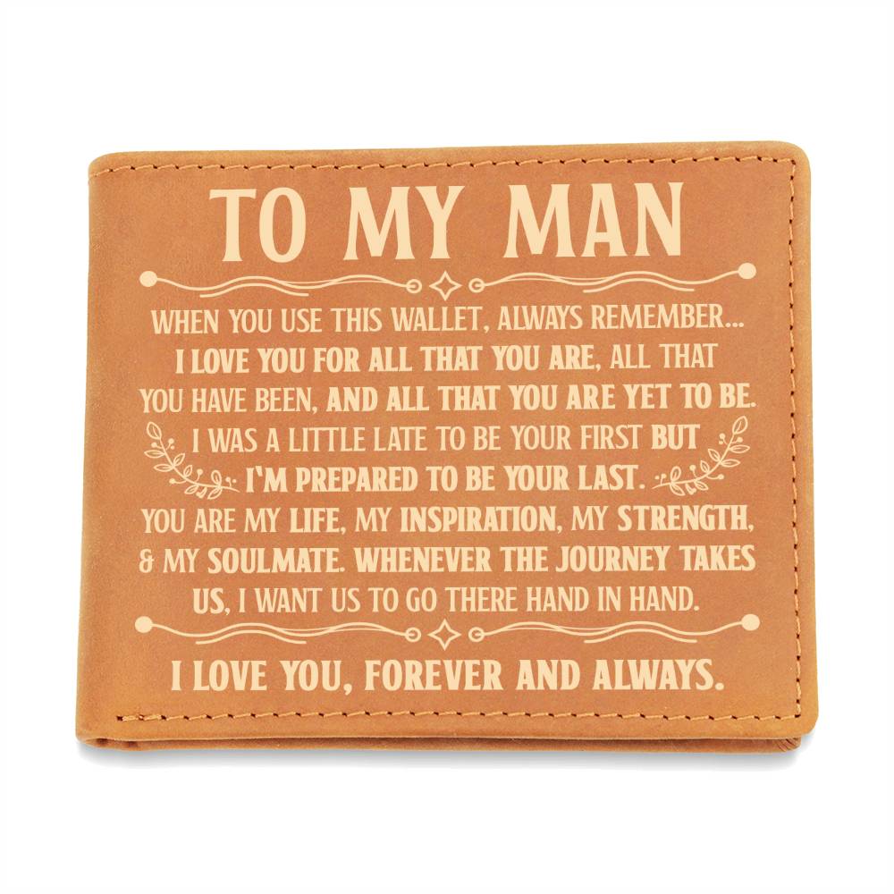TO MY MAN INSPIRATION YELLOW LEATHER WALLET
