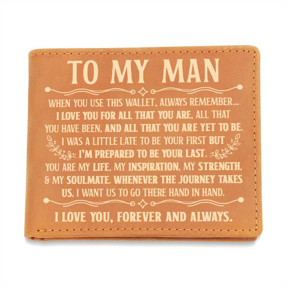 TO MY MAN INSPIRATION YELLOW LEATHER WALLET