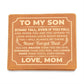 TO MY SON STAND TALL YELLOW LEATHER WALLET