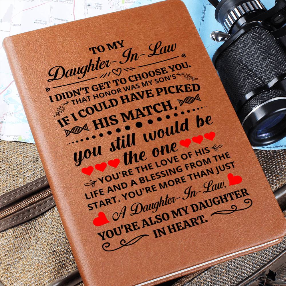TO MY DAUGHTER IN LAW HONOR LEATHER JOURNAL