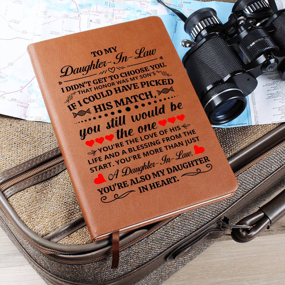 TO MY DAUGHTER IN LAW HONOR LEATHER JOURNAL