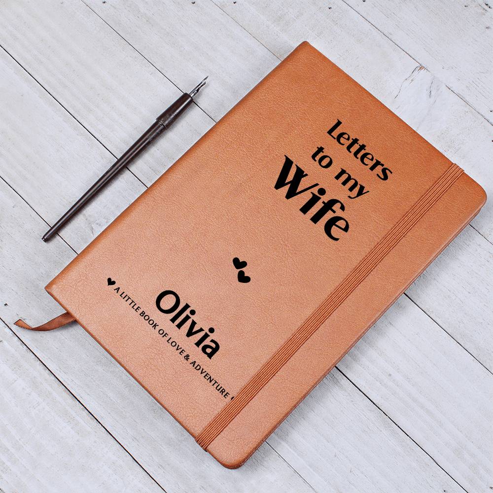 TO MY WIFE JOURNAL PERSONALIZED - NEW