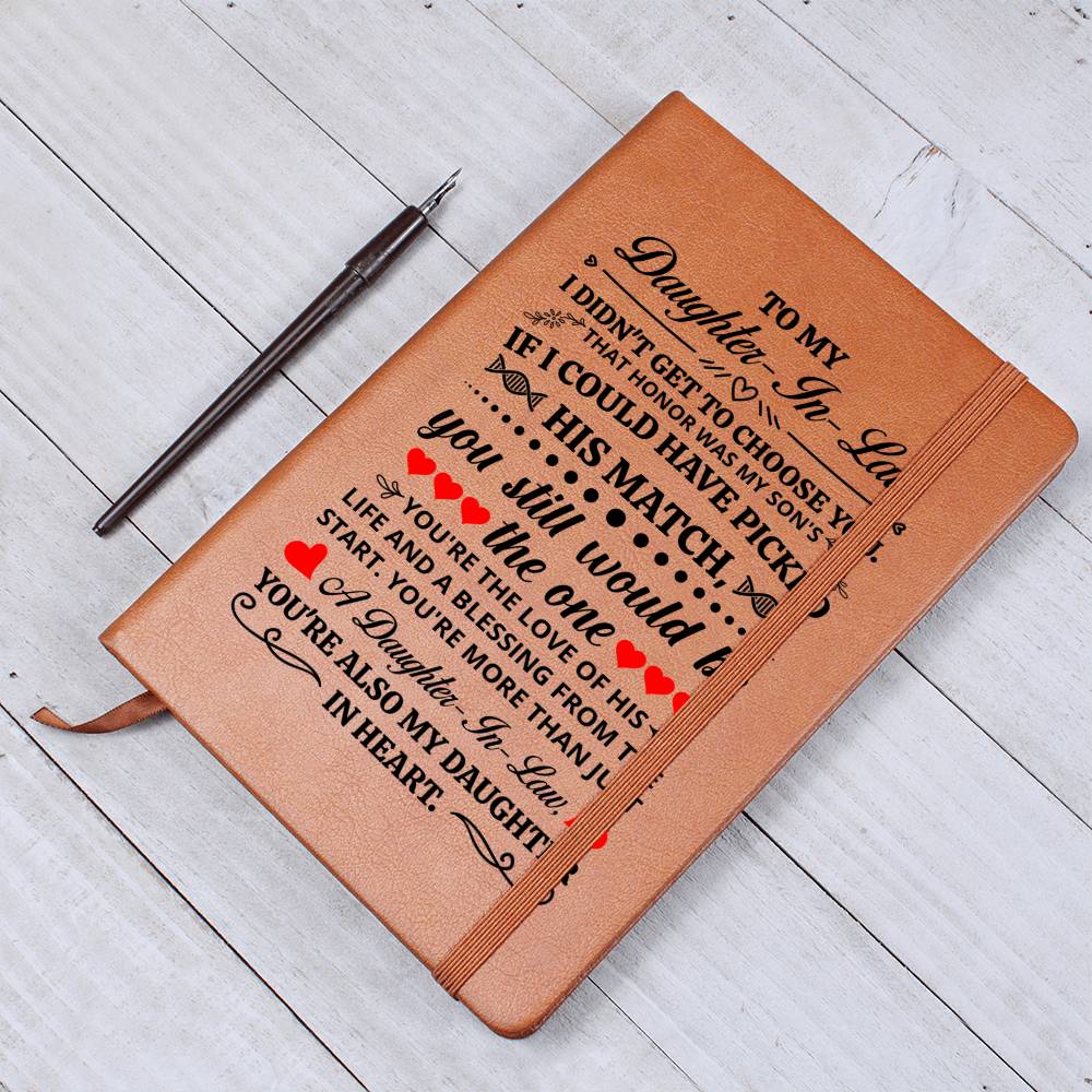 TO MY DAUGHTER IN LAW HONOR LEATHER JOURNAL