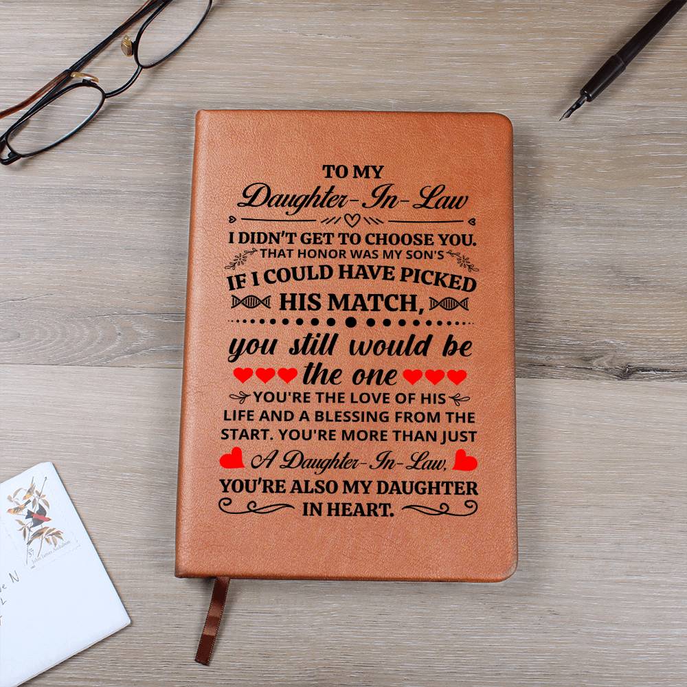 TO MY DAUGHTER IN LAW HONOR LEATHER JOURNAL