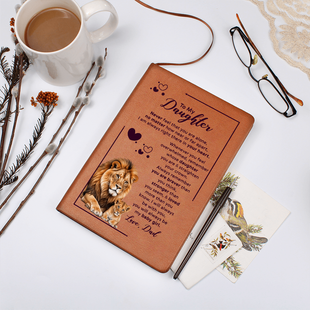 To My Daughter Leather Journal Your Crown