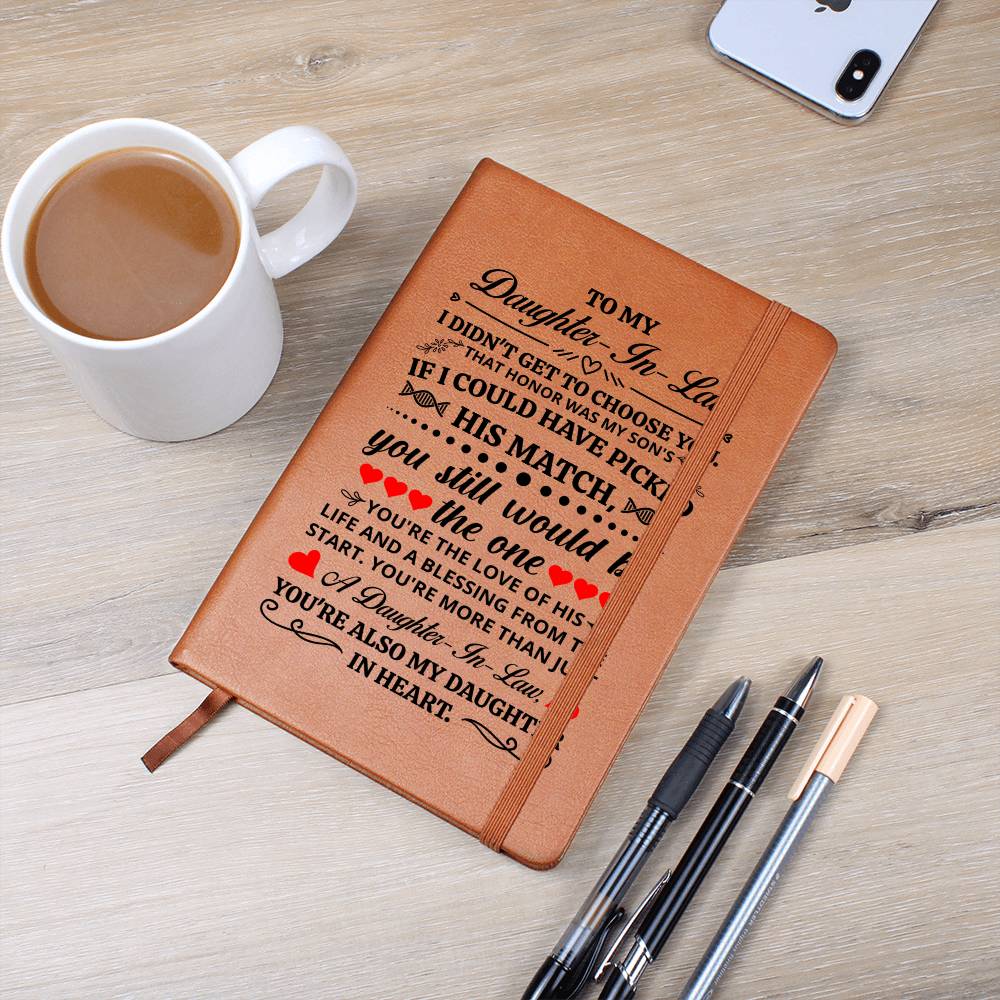 TO MY DAUGHTER IN LAW HONOR LEATHER JOURNAL