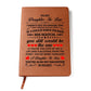 TO MY DAUGHTER IN LAW HONOR LEATHER JOURNAL