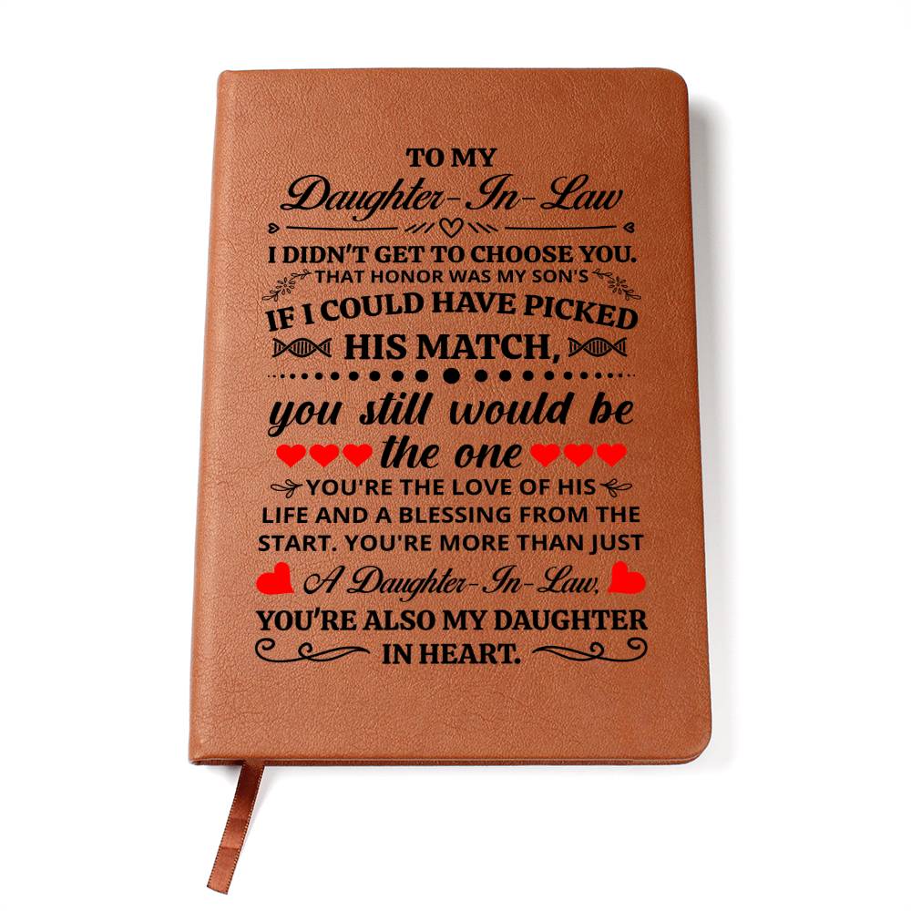 TO MY DAUGHTER IN LAW HONOR LEATHER JOURNAL