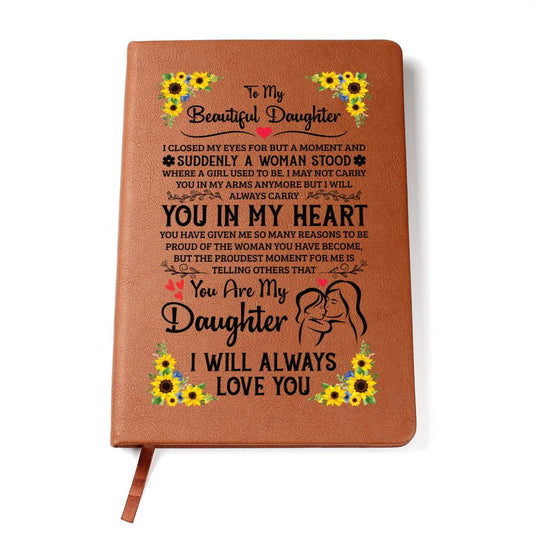 TO MY DAUGHTER PROUD LEATHER JOURNAL