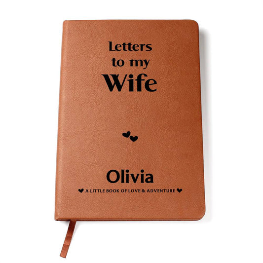 TO MY WIFE JOURNAL PERSONALIZED - NEW
