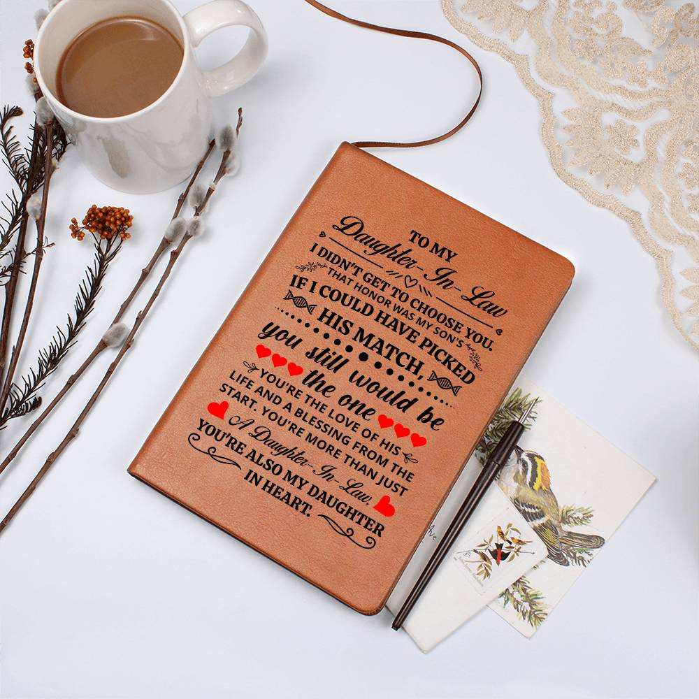 TO MY DAUGHTER IN LAW HONOR LEATHER JOURNAL