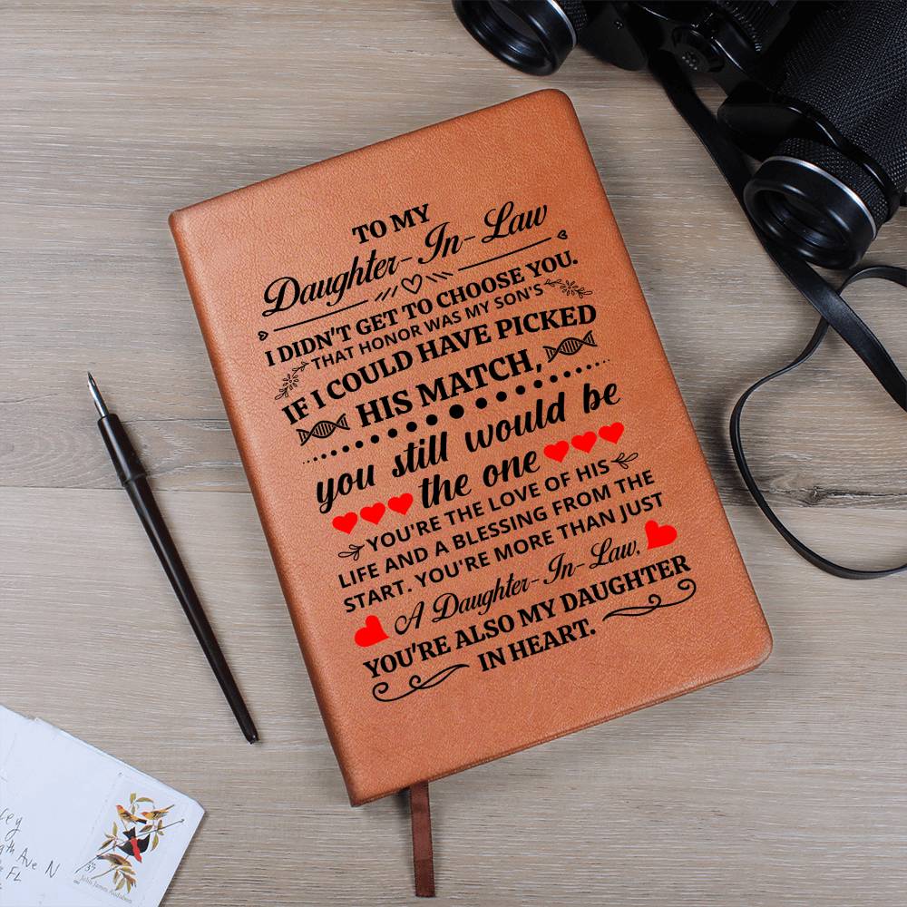 TO MY DAUGHTER IN LAW HONOR LEATHER JOURNAL