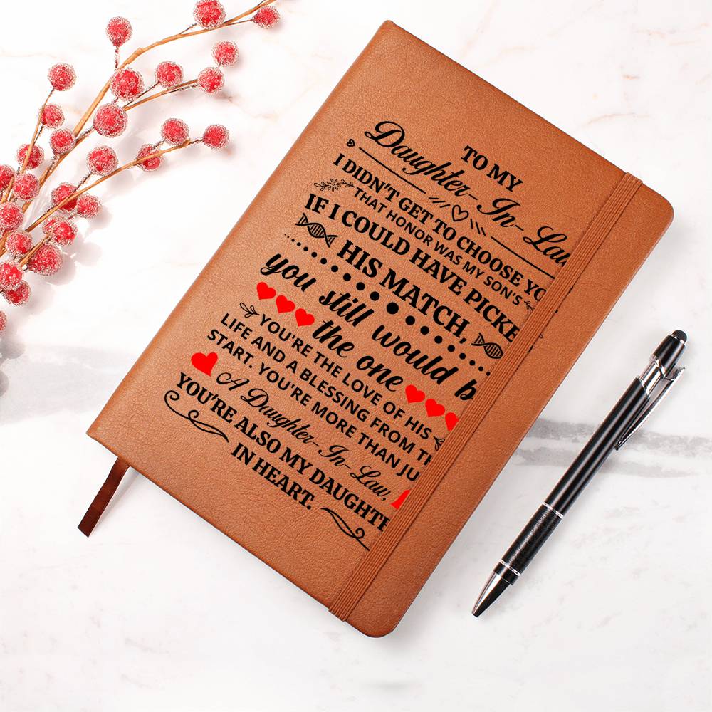 TO MY DAUGHTER IN LAW HONOR LEATHER JOURNAL