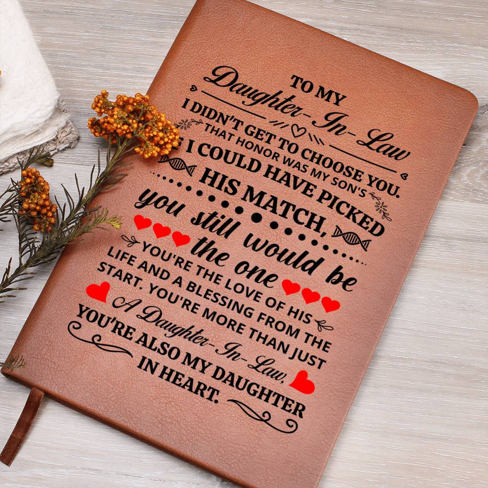 TO MY DAUGHTER IN LAW HONOR LEATHER JOURNAL