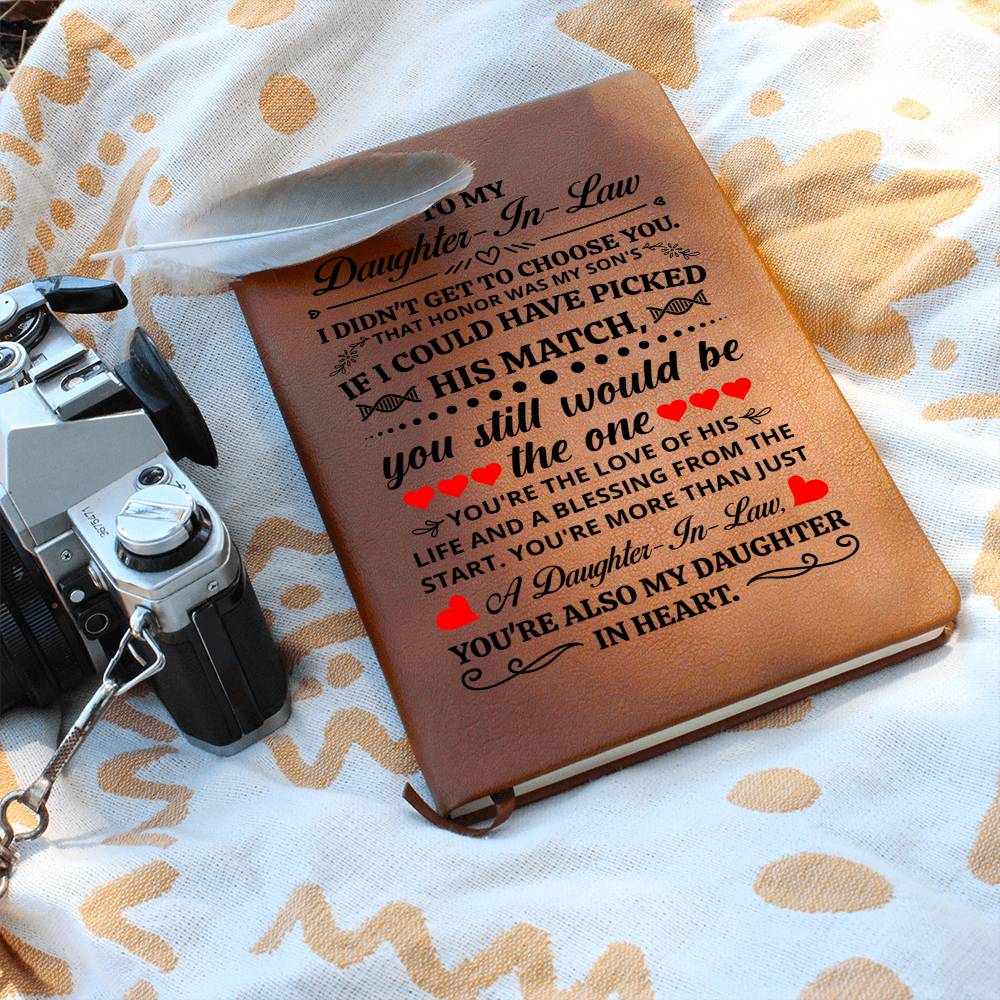 TO MY DAUGHTER IN LAW HONOR LEATHER JOURNAL