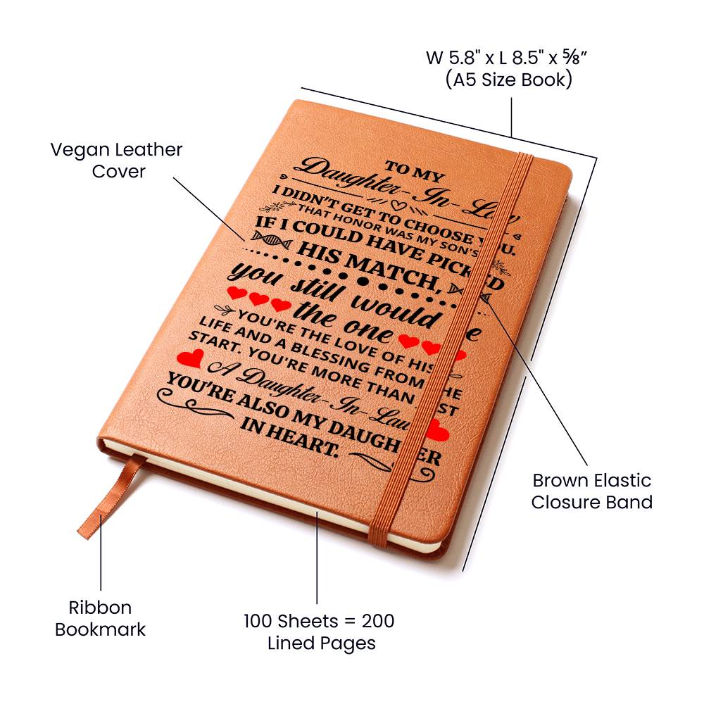 TO MY DAUGHTER IN LAW HONOR LEATHER JOURNAL