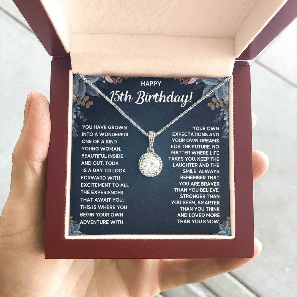 HAPPY 15TH BIRTHDAY DREAMS ETERNAL HOPE NECKLACE GIFT SET