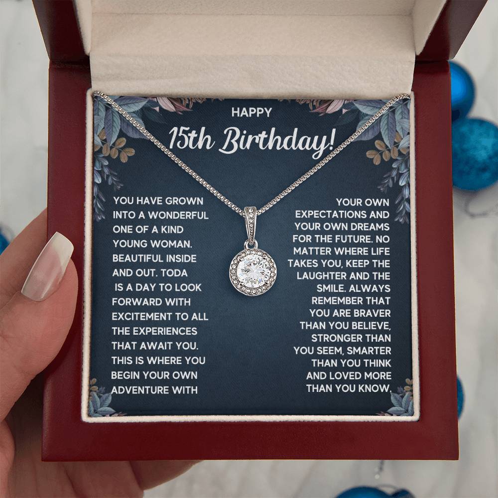 HAPPY 15TH BIRTHDAY DREAMS ETERNAL HOPE NECKLACE GIFT SET