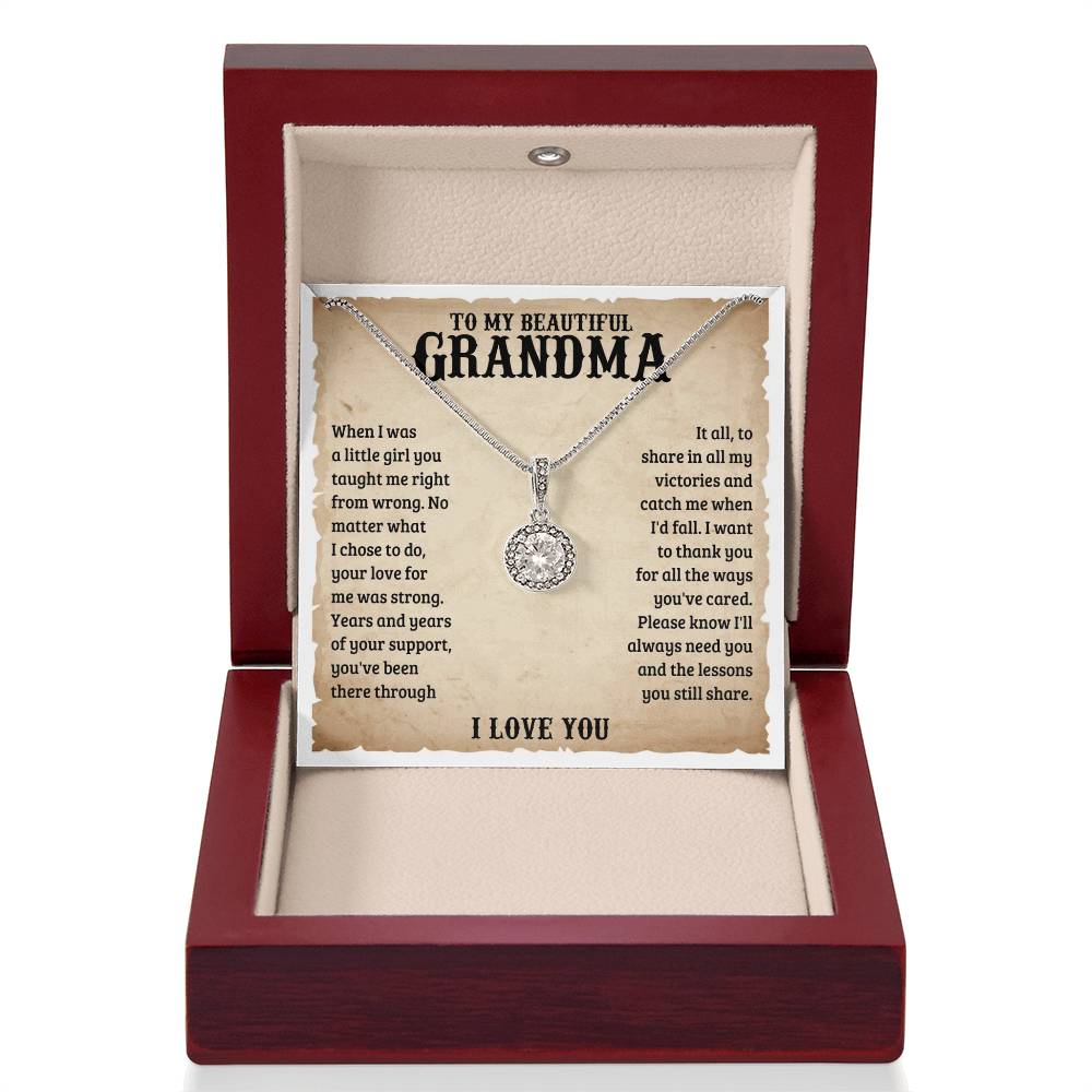 TO MY GRANDMA LESSONS ETERNAL HOPE NECKLACE GIFT SET