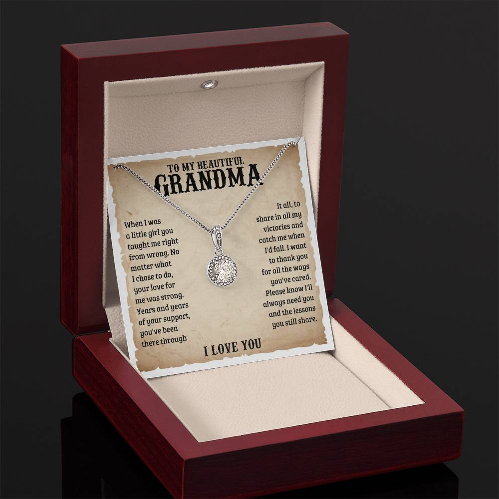 TO MY GRANDMA LESSONS ETERNAL HOPE NECKLACE GIFT SET